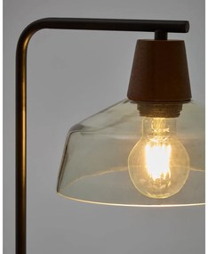 Zelená/v tmavoprírodnej farbe stolová lampa so skleneným tienidlom (výška 55 cm) Silex – Kave Home
