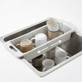 METALTEX Nastaviteľný odkvapkávač, posuvný organizér do drezu - DRAINFLEX, 35 - 52 cm