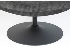 Tmavosivé zamatové kreslo Bubba – Zuiver