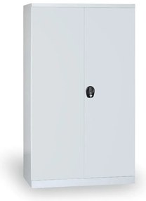 Plechová dielenská policová skriňa KOVONA - demontovaná, 4 police, 1200 x 500 x 1800 mm, sivá