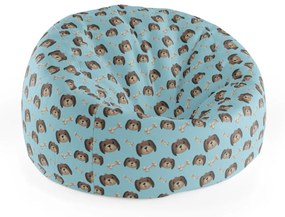 Sablio Sedací vak Cocoon Psík s kosťou - 115 x 75 cm x 45 cm