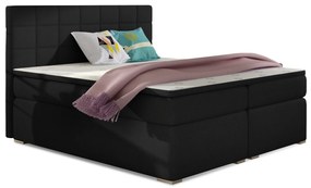 Manželská posteľ Boxspring 140 cm Abbie (čierna) (s matracmi). Vlastná spoľahlivá doprava až k Vám domov. 1027406
