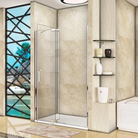 D‘Eluxe - SPRCHOVÉ DVERE - Sprchové dvere SINGLE LU55 0-100xcm sprchové dvere pivotové jednokrídlové číre 8 chróm univerzálna - ľavá/pravá 90 195 90x195 53