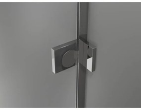 Mexen Lunar T, sklápací sprchový kút ľavý 140 x 120 cm, 8mm číre sklo, chrómový profil, 834T-140-120-01-00-L