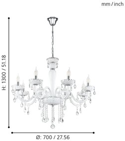 Eglo 39114 - Luster CARPENTO 8x14/40W/230V