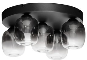 LED stmievateľné čierno-dymové moderné stropné svietidlo Kita 5