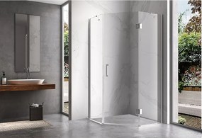 BPS-koupelny Päťuholníkový sprchový kút KZ10A 80x80 chróm/transparent - bez vaničky