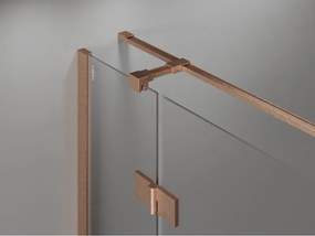 Mexen Mist H T, sprchový kút s výklopnými dverami pravý 110 x 95 cm, číre sklo, medená matná, 8A5T-110-095-65-00-P