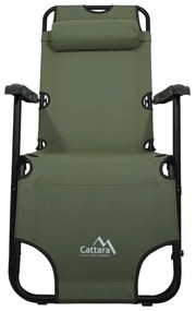 Skladacie polohovateľné kreslo zelená/čierna