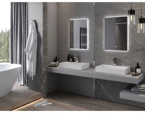 Mexen Sun, LED kúpeľňové zrkadlo s podsvietením 50 x 70 cm, 6000K, ochrana proti zahmlievaniu, 9807-050-070-611-00