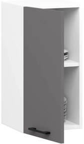 Horná kuchynská skrinka OLIWIA W30 H580 biela / grafitová / sivá