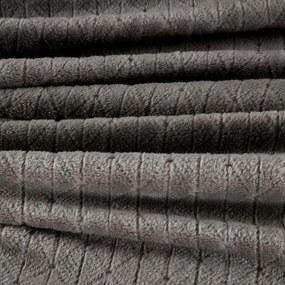 Grafitovo sivá deka s reliéfnym vzorom