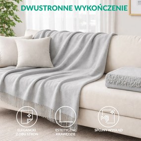 BAVLNENÁ DEKA BAT 200X220 CM SVETLOSIVÁ