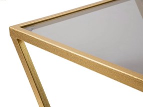 Sada odkladacích stolíkov Caldwell 40 cm zlatá