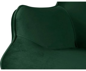 Tmavozelené zamatové kreslo Niko – Ropez