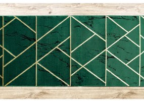 Behúň EMERALD exkluzívny 1012 glamour, marmur, geometrický zelený / zlatý - Výpredaj