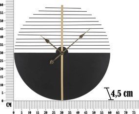 Kovové nástenné hodiny Stick 60 cm čierne/zlaté