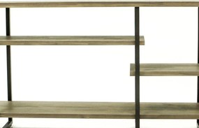 Konferenčný stolík Flow 140 cm z masívu hnedý/grafit