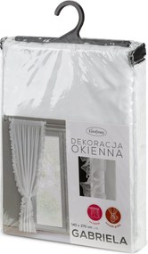 ZÁCLONA NA PÁSKE GABRIELA 140X270 CM BIELA