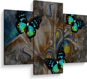 Obraz - Žiariví motýle na obraze (90x60 cm)