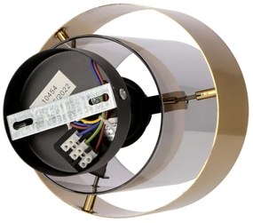 Prisadený luster SPIEGA 1xE27/60W/230V zlatá/čierna