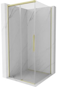 Mexen Rox, posuvný sprchový kút 95 x 95 cm, číre sklo, zlatý profil, 8C2-095-095-50-00