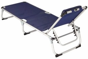 Garthen 61127 Záhradné skladacie ležadlo s vankúšom - tmavo modré
