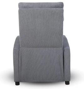 Relaxačné polohovacie TV kreslo SOFI — menčester, sivá