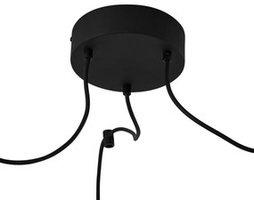 Vonkajšie závesné svietidlo čierne s viacfarebnými lanovými tienidlami 3-svetlá IP44 - Cava Jayla