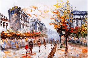 Obraz - Život v meste (90x60 cm)