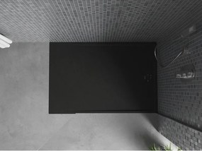 Mexen Amon, SMC obdĺžniková sprchová vanička 130 x 80 cm, čierna, 4F708013