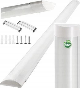 Sada 2 LED žiaroviek 60 cm prisadené panelové svietidlo 18 W 1800 lm denné svetlo farba