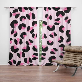 Sablio Záves Ružový gepard: 2 ks 140x250 cm