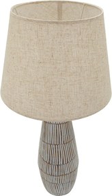 Krémovobiela stolová lampa s textilným tienidlom (výška 69,5 cm) Hanoi – Mauro Ferretti