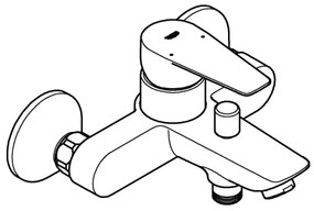 GROHE 24198001 - Vaňová batéria DN 15, lesklý chróm