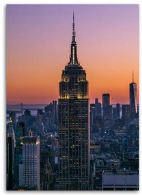 Gario Obraz na plátne Empire State Building pri západe slnka Rozmery: 60 x 90 cm