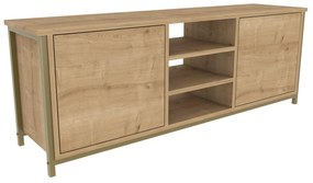 TV stolík Otosello (zlatá + dub). Akcia -19%. Vlastná spoľahlivá doprava až k Vám domov. 1107350