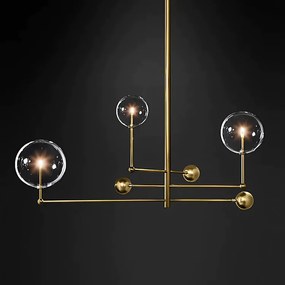 Toolight Toolight, Závesná lampa sklenené gule 3 ks APP918-3CP, zlatá, OSW-03230