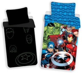 JERRY FABRICS Obliečky Avengers 02 svítící Bavlna, 140/200, 70/90 cm
