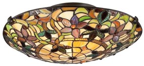 Elstead QZ-KAMI-F - Stropné svietidlo Tiffany KAMI 2xE27/60W/230V