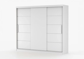 Šatníková skriňa Arrun (biela + biela). Akcia -18%. Vlastná spoľahlivá doprava až k Vám domov. 1014269