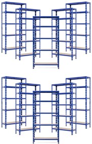 Trestles Balíček 10xSUPER HIT - Policový regál 1800x900x600 Farba: modrá