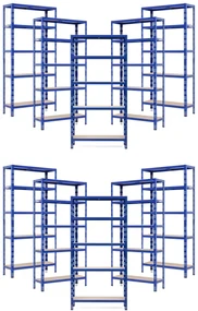 Trestles Balíček 10xSUPER HIT - Policový regál 1800x900x600 Farba: modrá