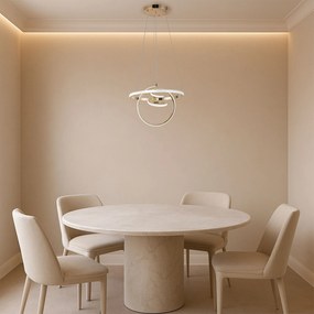 Toolight Toolight, LED závesné svietidlo 3x20W, 4000K, G066-CP, zlatá lesklá, OSW-08699