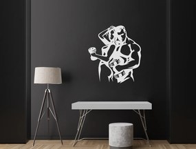 drevko Drevená nálepka Fitnes pár Rozmer obrazu: 44,5 x 41 cm, Farba dekorácie: Čierna