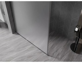 Mexen Kioto-F, sprchová zástena s rámom 130 x 202 cm, 8 mm sklo námraza, grafitový profil, 800-130-104-66-30