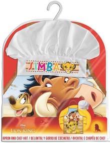 Detská zástera s kuchárskou čiapkou Leví kráľ - 2 diely
