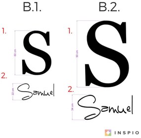 Nálepka na stenu - Meno s iniciálom