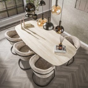 Jedálenský stôl 45-73 Romano 215x105cm Ceramic Travertine  - Komfort-nábytok