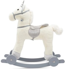 Hojdacia hračka s melódiou a kolieskami Unicorn Baby Mix biela